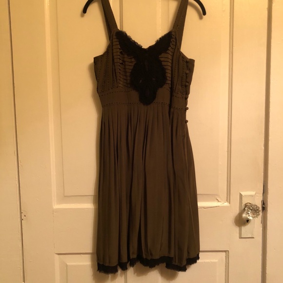Project Alabama Vintage Silk Green Dress - Picture 2 of 5